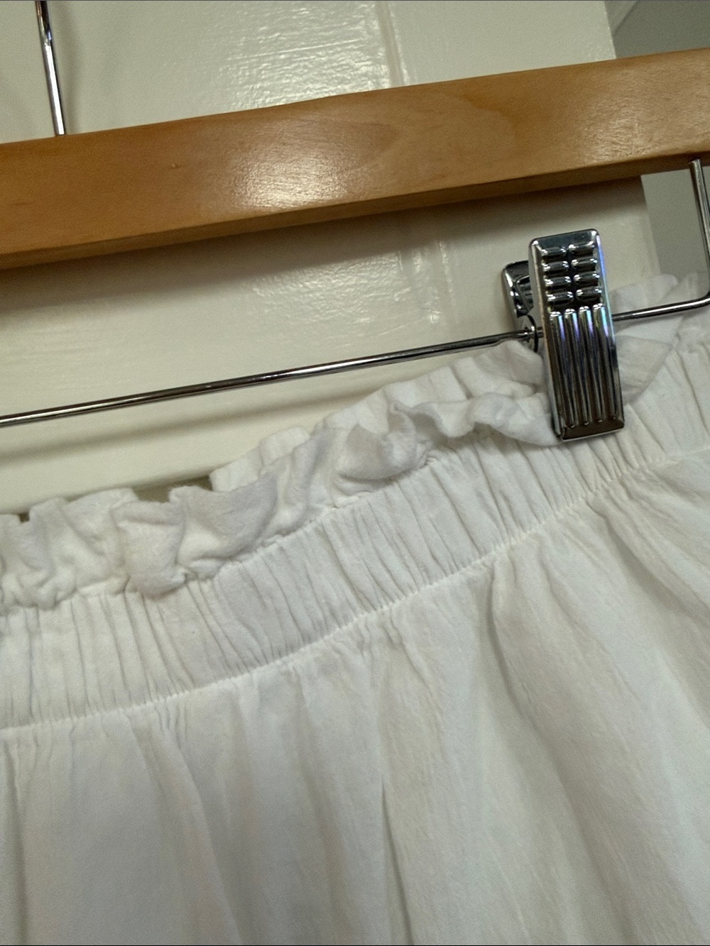 Aerie Bright White Skort ruffled tiered high rise preppy eyelet skirt shorts S - Picture 5 of 8